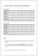 Load image into Gallery viewer, Zero Waste Tie Top Sewing Pattern Finished Measurements