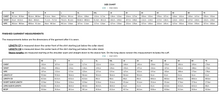 Load image into Gallery viewer, Butano Button Up Measurements Chart in centimetres