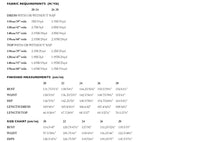 Load image into Gallery viewer, Fabric Requirements and Finished Measures Chart for Sizes 20-28