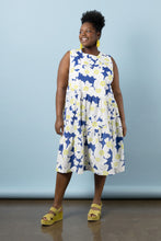 Load image into Gallery viewer, Model wears Azure dress: a sleeveless top, with asymmetric above-knee-length skirt