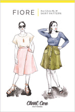 Load image into Gallery viewer, Fiore Skirt Sewing Pattern Envelope Front with illustrations of Fiore Skirt