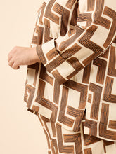 Load image into Gallery viewer, Pyjama top detail turn-up sleeve cuff