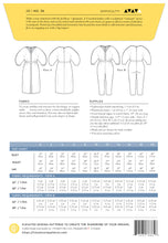 Load image into Gallery viewer, Closet Core Patterns Jo Dress & Jumpsuit Envelope Back with measures chart