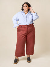 Load image into Gallery viewer, Lady wears Rika Pants, cropped leg version with turn up cuffs