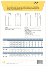 Load image into Gallery viewer, Closet Core Rika Pants Sewing Pattern Envelope Back
