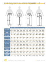 Load image into Gallery viewer, Rika Pants Finished Garment Measurements Chart