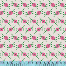 Load image into Gallery viewer, Digital print of pixelated daisies flatlay, displayed with a ruler along the bottom