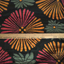 Load image into Gallery viewer, Modal Fabric displayed with wooden ruler alongside large petal flower print