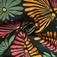 Load image into Gallery viewer, Modal Fabric with central swirl with large petal flower print