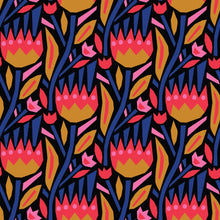 Load image into Gallery viewer, Digital flat print of bold tessellating flowers