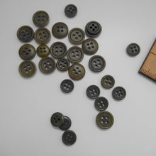 Load image into Gallery viewer, Scattering of 4-hole corozo buttons in two different sizes
