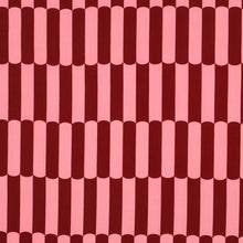 Load image into Gallery viewer, Eco Viscose Fabric with rounded stripes pattern laid flat
