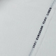 Load image into Gallery viewer, Linen Fabric displayed with fabric woven text of "100% European Flax Linen"