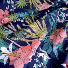 Load image into Gallery viewer, Cotton Lawn Fabric on display in soft folds, with floral print