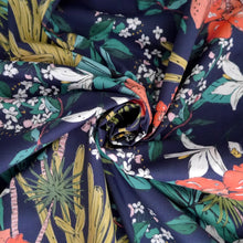 Load image into Gallery viewer, Cotton lawn fabric displayed with central swirl