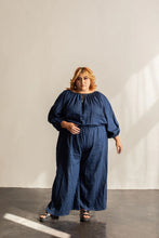 Load image into Gallery viewer, Lady wears Avenir Jumpsuit with elastic neckline and elasticated waist