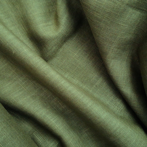 Linen fabric in draped waves