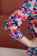 Load image into Gallery viewer, Sleeve detail of blouse from Boreale Viscose fabric