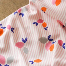 Load image into Gallery viewer, Stripey viscose fabric with lemons print