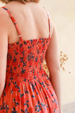 Load image into Gallery viewer, Shirring detail on back of lady's dress made in Louisiana Viscose fabric