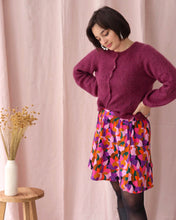 Load image into Gallery viewer, Lady wears a short skirt made with Lise Tailor Fairytale Viscose fabric