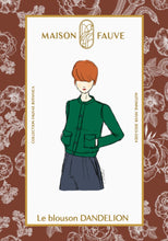 Load image into Gallery viewer, Maison Fauve's Sewing Pattern packaging design features an illustration of the Dandelion Jacket