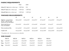 Load image into Gallery viewer, The Honey Dress Sewing Pattern Measurements for Sizes 18-28