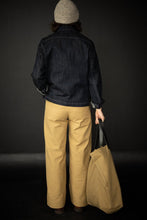Load image into Gallery viewer, Back view of Quinn Trousers worn with denim jacket