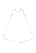Load image into Gallery viewer, Line drawing of Trapeze dress, the sleeveless version