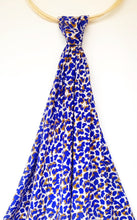 Load image into Gallery viewer, Viscose Poplin fabric hangs from central knot on bamboo hoop, shows off pattern of brushstrokes