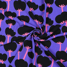 Load image into Gallery viewer, EcoVero Viscose Fabric with Poppies print shown with central swirl