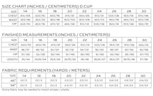 Load image into Gallery viewer, True Bias' Ogden Cami Measures Chart Sizes 14-30