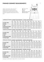 Load image into Gallery viewer, Original Digby Patterns Cleo Dress Sewing Pattern Finished Garment Measures