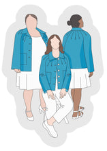 Load image into Gallery viewer, Original Digby Patterns Jan Jacket line drawings in three different views of the jacket
