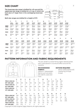 Load image into Gallery viewer, Original Digby Patterns Jan Jacket Size Chart and Fabric Requirements Chart
