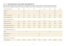 Load image into Gallery viewer, Painter Jacket Metric Measurements chart