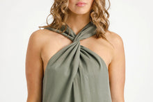 Load image into Gallery viewer, Close up detail of crossover halter neck strap