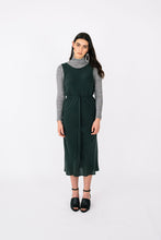 Load image into Gallery viewer, Front view of lady wearing sleeveless dress over a long sleeve polo neck top