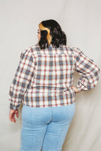 Load image into Gallery viewer, Back view of lady wearing a long sleeved shirt, with back yoke