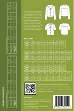 Load image into Gallery viewer, Friday Pattern Co Patina Blouse Sewing Pattern Packaging, back view