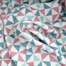 Load image into Gallery viewer, Viscose Fabric with geometric triangles design
