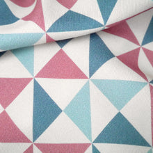 Load image into Gallery viewer, Close up of geometric design on Viscose Twill fabric
