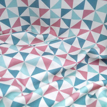 Load image into Gallery viewer, Viscose fabric softly drapes with geometric design