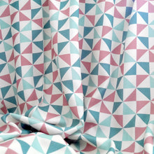 Load image into Gallery viewer, Viscose Twill Fabric drapes with geometric design