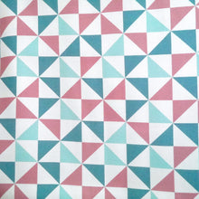 Load image into Gallery viewer, Viscose Twill Fabric hangs shows off geometric design