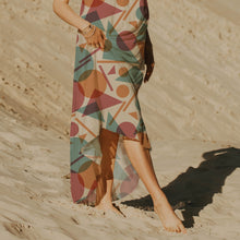 Load image into Gallery viewer, Digital inlay of lady wearing a skirt with the 'Reveal' abstract design print
