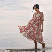 Load image into Gallery viewer, Digital inlay of lady wearing dress with Abstract floral 'Vivid' print