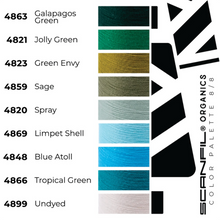 Load image into Gallery viewer, Scanfil organic cotton threads colour palette chart of similar shades with brand logo