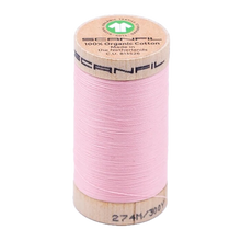 Load image into Gallery viewer, Wooden spool of organic cotton sewing thread