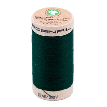 Load image into Gallery viewer, Wooden spool of Scanfil Organic Cotton sewing thread